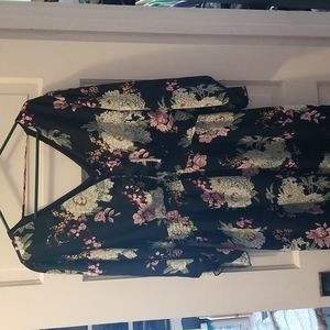 Black floral dress
